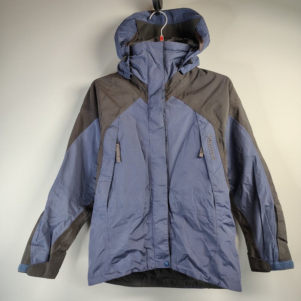 Marmot Jacket Womens Purple Black Nylon Waterproof Shell‎ Ski Snow Winter Small